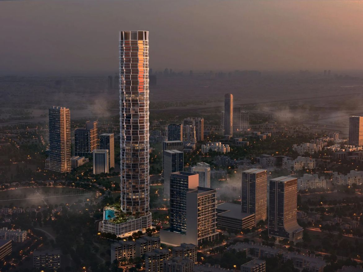 Binghatti Circle JVC in sunset